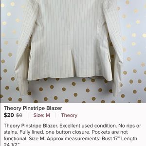Theory Pinstripe Blazer